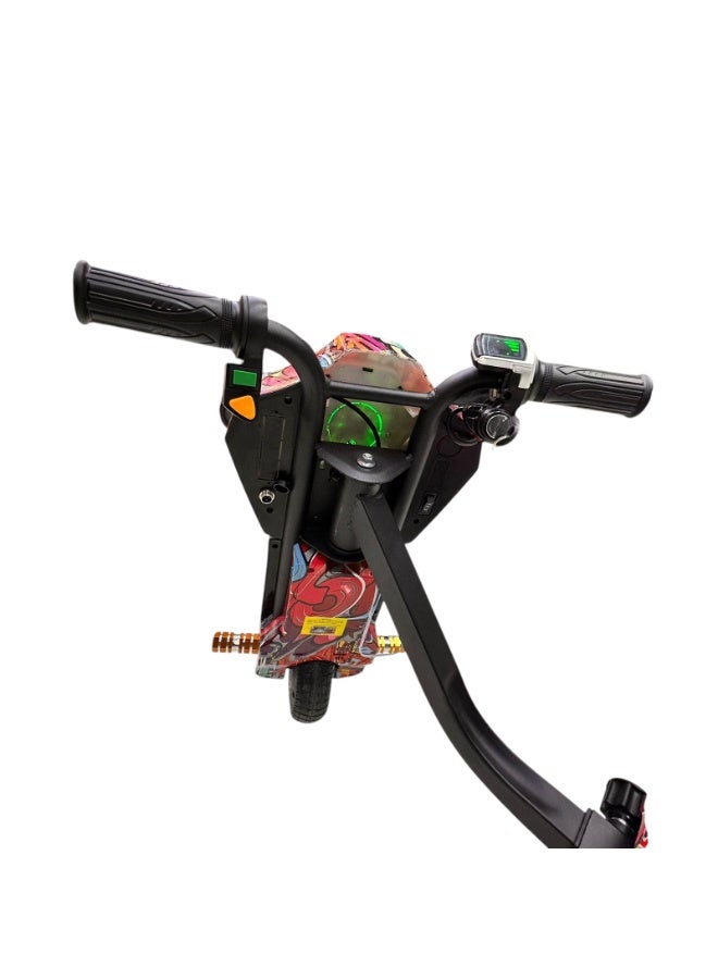 Electric Drifter Bike for Kids & Teens – 36V/3Ah Battery, 18KM/H Speed, Bluetooth, LED Lights, Adjustable Frame, 10-Inch Wheel, 70KG Capacity - Image 3