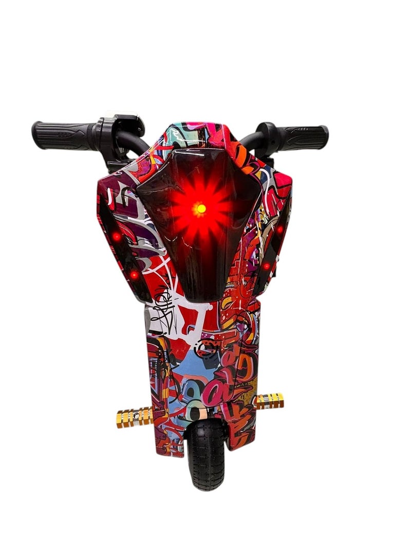 Electric Drifter Bike for Kids & Teens – 36V/3Ah Battery, 18KM/H Speed, Bluetooth, LED Lights, Adjustable Frame, 10-Inch Wheel, 70KG Capacity - Image 2