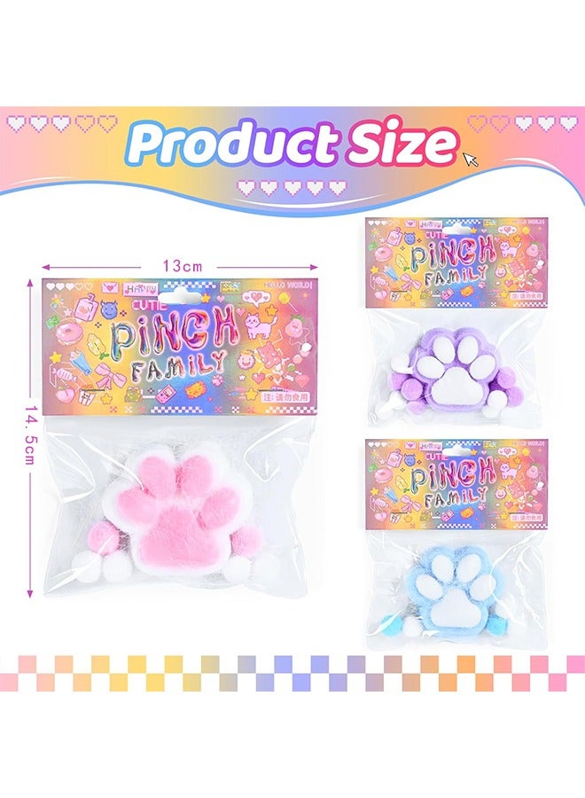 Pinch 3Pcs Squishy Squeeze Cat Paw Toys,Pinch Family OPP Packaging Sensory Toys Kids Teens - Image 2