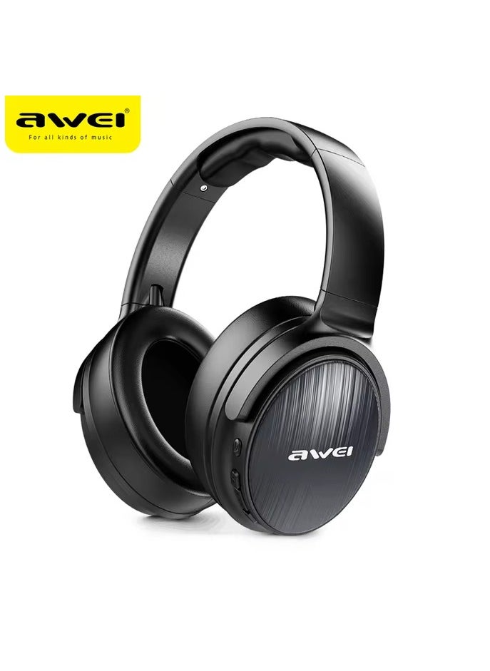 أوي Awei A780BL سماعة رأس ستيريو لاسلكية مع ميكروفون عميق - أسود  - Image 1