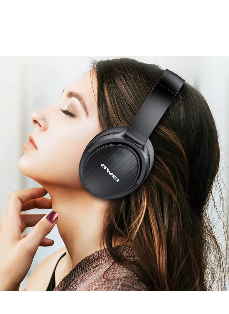 أوي Awei A780BL سماعة رأس ستيريو لاسلكية مع ميكروفون عميق - أسود  - Image 2