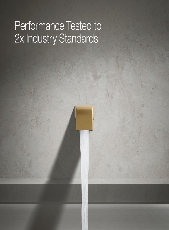 كوهلر صنبور حمام Kohler 30105-2MB Pitch مثبت على الحائط بدون محول، نحاس مصقول حديث نابض بالحياة - Image 4