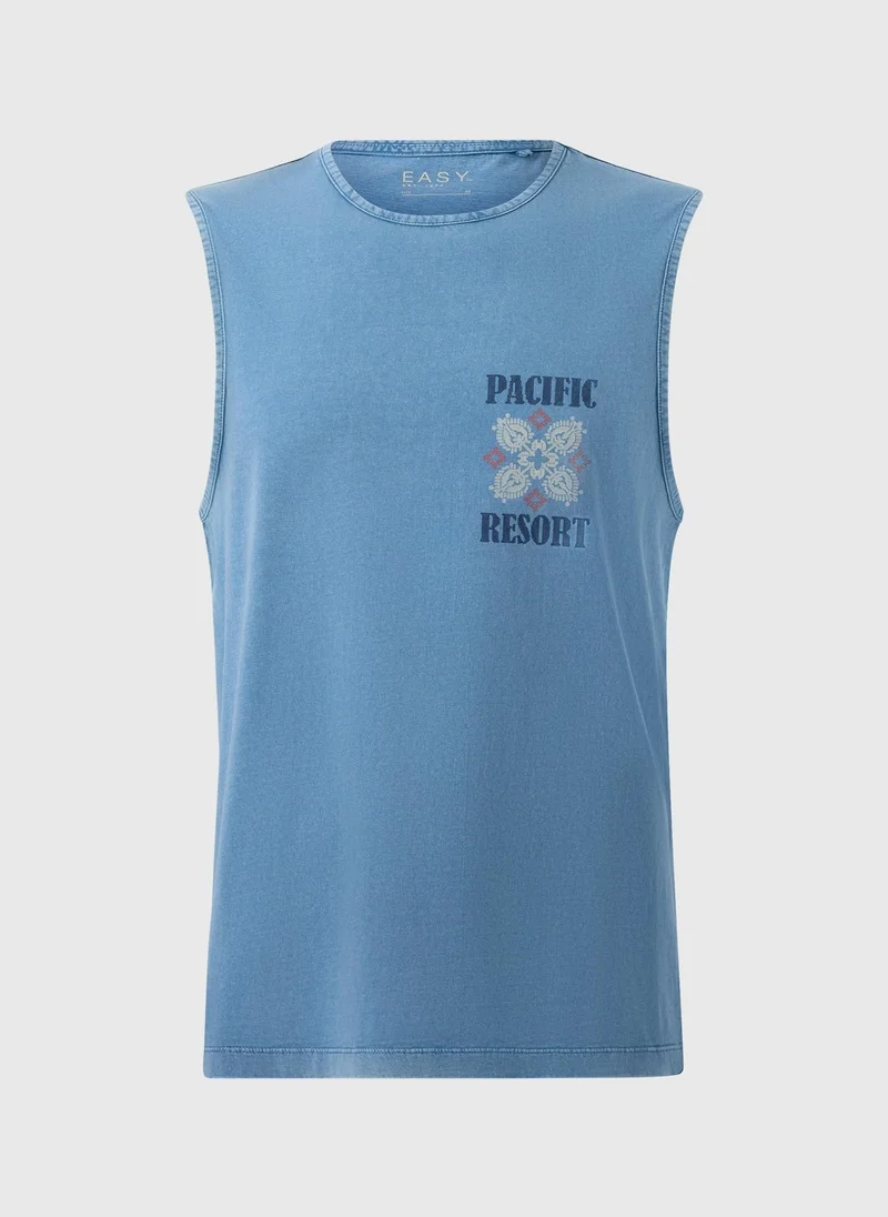 Matalan Blue Acid Wash Pacific Resort Vest