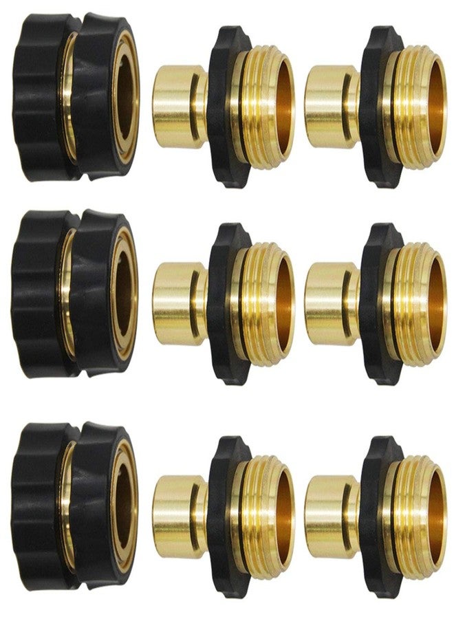 Triumpeek 3/4" Garden Hose Connector, 9 Pieces Garden Hose Quick Connect Fittings, Male and Female Quick Release Garden Hose Connector - Image 1