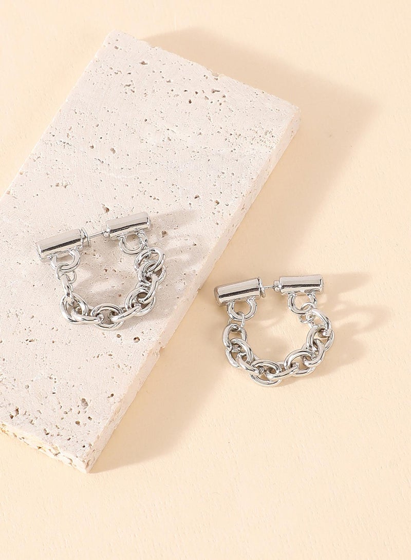 SOHI Contemporary Artificial Hoop Earring Jewellery - Image 2