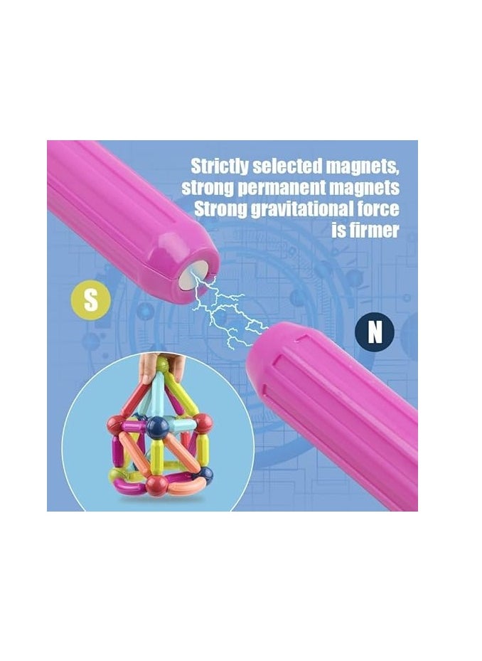 Magnetic Sticks Building Blocks Toy, 36-Piece Set of Colorful Magnetic Sticks and Balls, Strong Magnetic Design Makes It Easy to Assemble and Disassemble, Helps Develop Fine Motor Skills and Logical Thinking, Build 3D Shapes and Structures, Support Early Learning, Develop Creative Problem Solving Skills, Individual or Group Play, Perfect as an Educational Gift for Birthdays and Special Occasions  - Image 4
