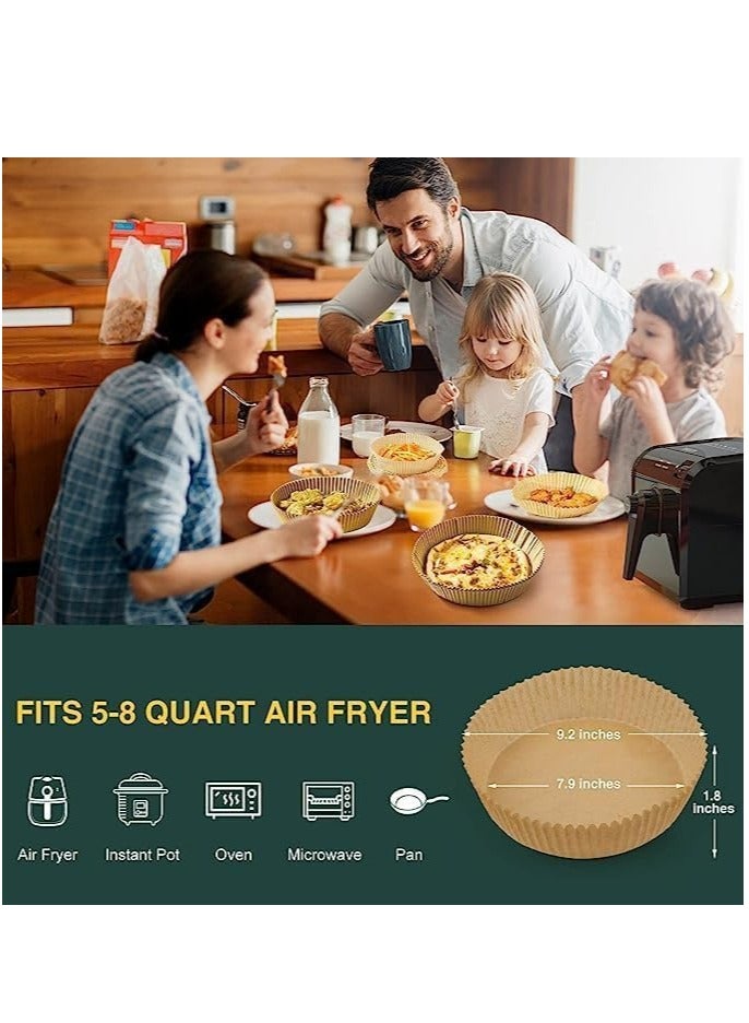 Meetion 100Pcs Disposable Air Fryer Paper Liner-Non-Stick Parchment Paper box Square, Microwave Paper for Baking, Non-Stick, Oil-Proof (7.8 inch/20cm) - Image 2