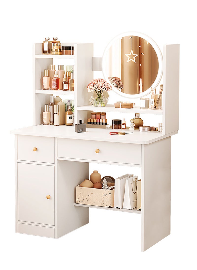 شاربدو طاولة زينة متعددة الوظائف من شاربدو مع تخزين بالأدراج للغرف 80 × 40 × 128 سم - Image 2