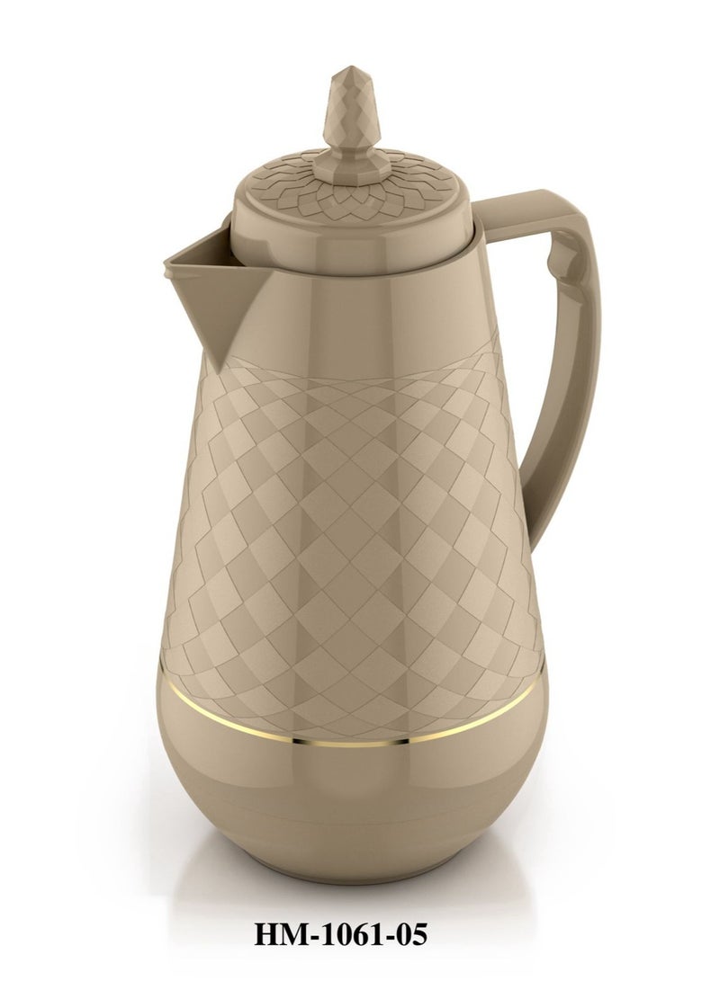 Home Master Golden 1-liter tea thermos set from home master – Elegant design with a double thermal insulation to keep hot and cold for long hours. 
