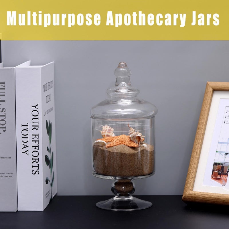 REFSAVER Apothecary Jars Glass Decorative Candy Jars,Candy Buffet Display, Elegant Storage Jar, Decorative Wedding Candy Organizer Canisters Style SA - Image 3
