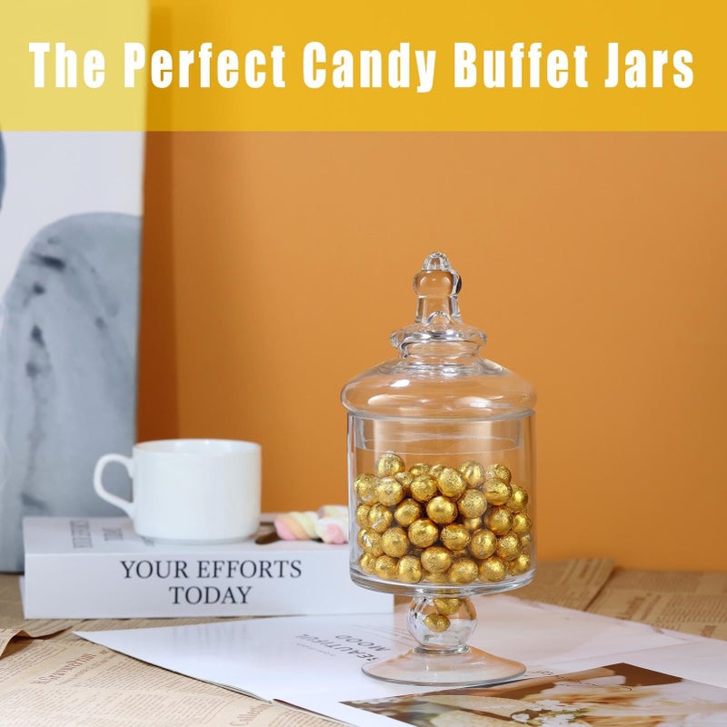 REFSAVER Apothecary Jars Glass Decorative Candy Jars,Candy Buffet Display, Elegant Storage Jar, Decorative Wedding Candy Organizer Canisters Style SA - Image 5