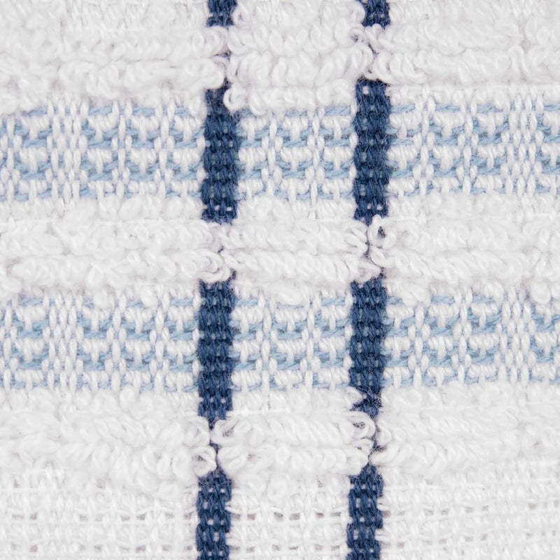 Ritz Royale Collection 100% Combed Terry Cotton, Highly Absorbent, Oversized Checked Kitchen Towel Set, 28" x 18", 2-Pack, Federal Blue - Image 3