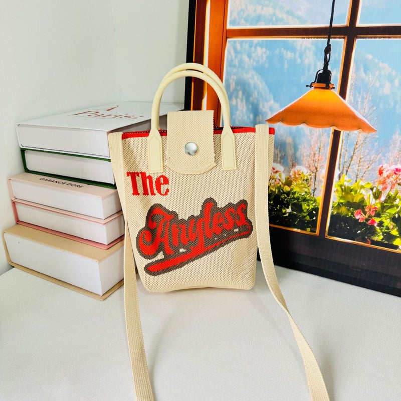 Original Design Cute Cartoon Knitted Crossbody Bag For Women Large Capacity Bag For Work, Commuting And Travel Handbag Available For - Image 1