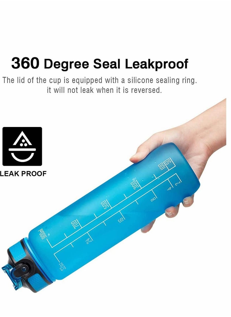 SYOSI - Leak-Proof Drinking Water Bottle, With Time Stamp, Straw And Cleaning Brush, Bpa-Free, Reusable, Suitable for Fitness And Outdoor Enthusiasts - Image 1