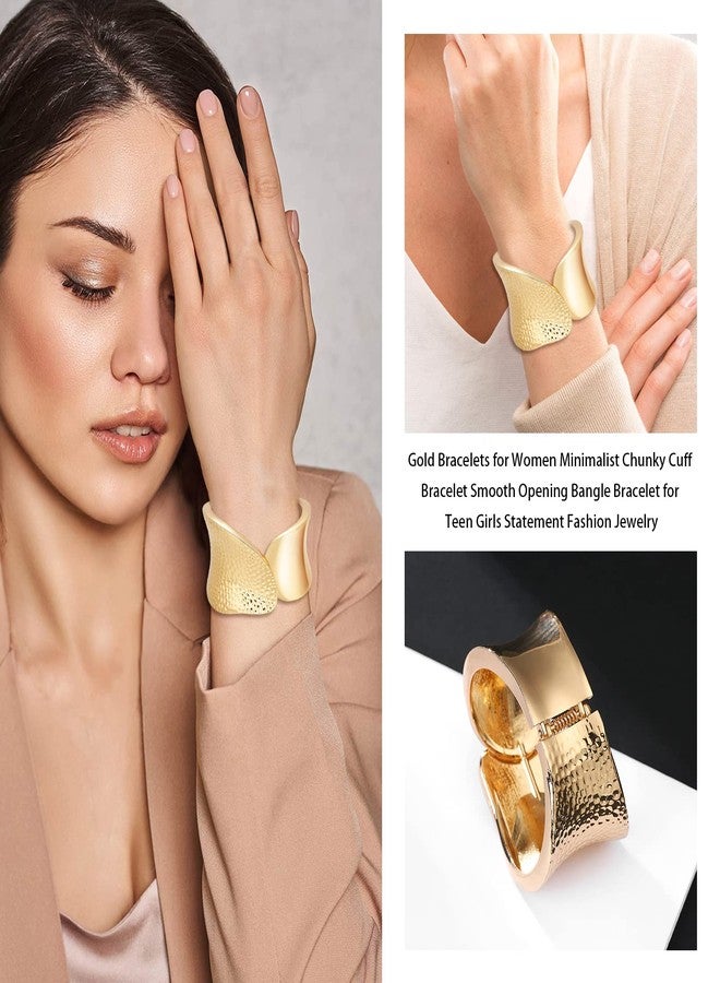 YANCHUN Gold Bangle Bracelets for Women Cuff Bangles Chunky Bracelets Trendy Jewelry Gifts - Image 3