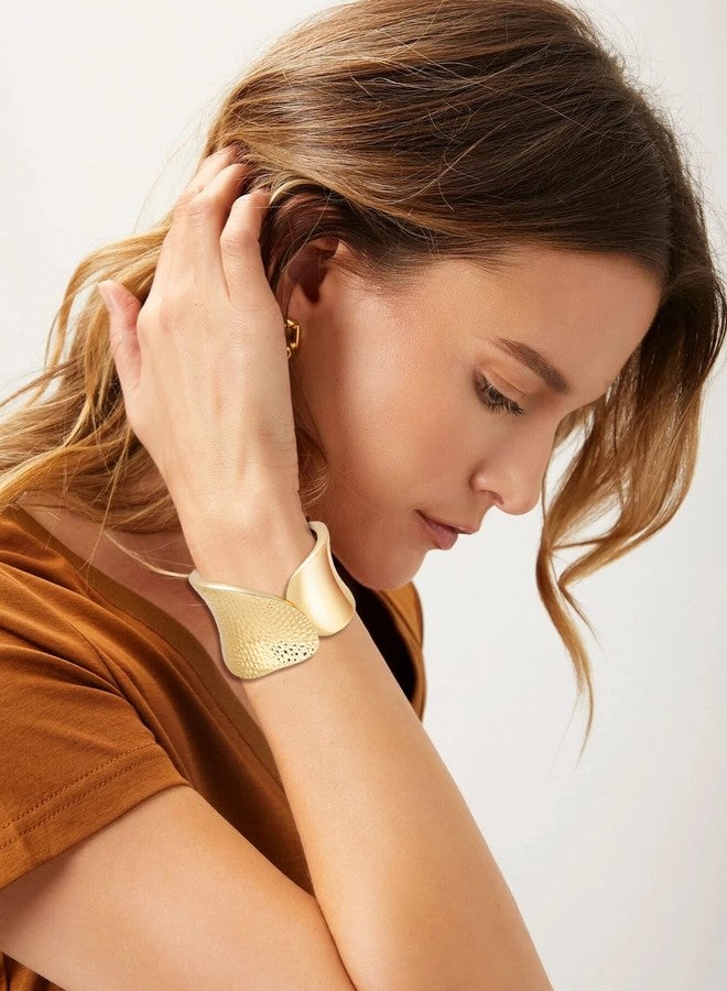 YANCHUN Gold Bangle Bracelets for Women Cuff Bangles Chunky Bracelets Trendy Jewelry Gifts - Image 2