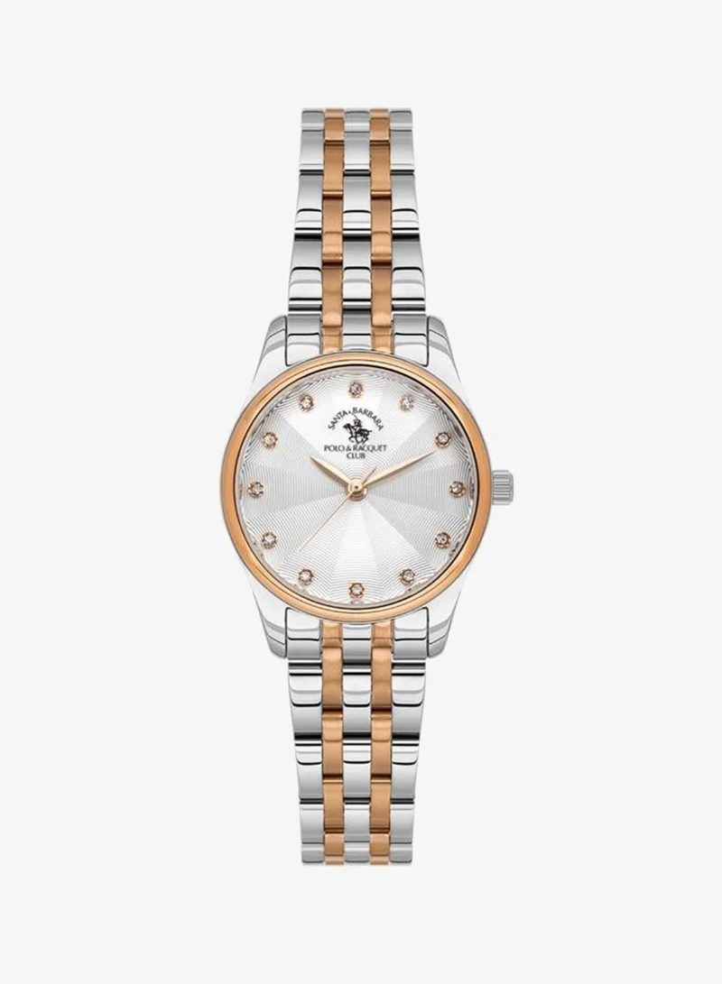 SANTA BARBARA POLO & RACQUET CLUB Santa Barbara Polo & Racquet Club - Unique Women's Watch | Stainless Steel Band with Steel Case | Analog | Round Dial | Mineral Glass | Japanese Quartz | Water Resistance 50 Meters