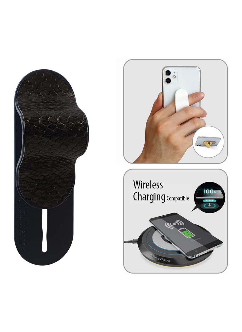 Generic - Universal Finger Strap Phone Holder for iPhone and Android | Versatile Grip Stand for Small Tablets and Mobile Devices in Car Vent - Image 1