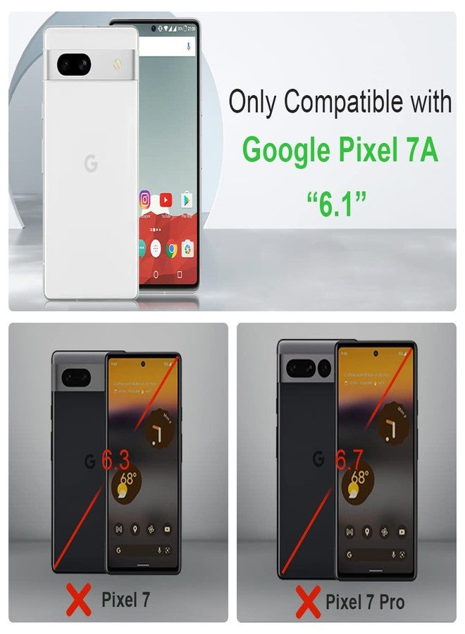 كيزي هوم جراب KEZiHOME لهاتف Google Pixel 7A، جراب محفظة من الجلد الطبيعي مع حامل بطاقات [حجب RFID] غطاء حماية متين قابل للطي مع مسند لهاتف Google Pixel 7A 5G 2023 (بنفسجي/بني) - Image 2