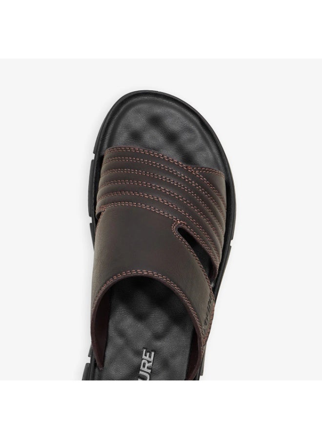 NDURE Men's Slide Sandals, Quilted Strap, Casual Open Toe Slippers - Image 1