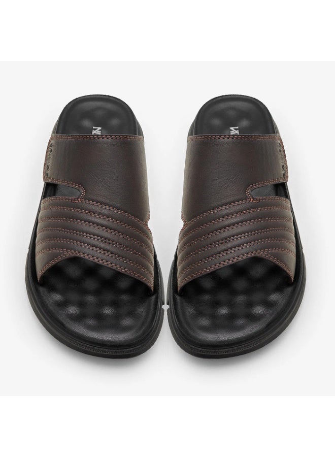 NDURE Men's Slide Sandals, Quilted Strap, Casual Open Toe Slippers - Image 5