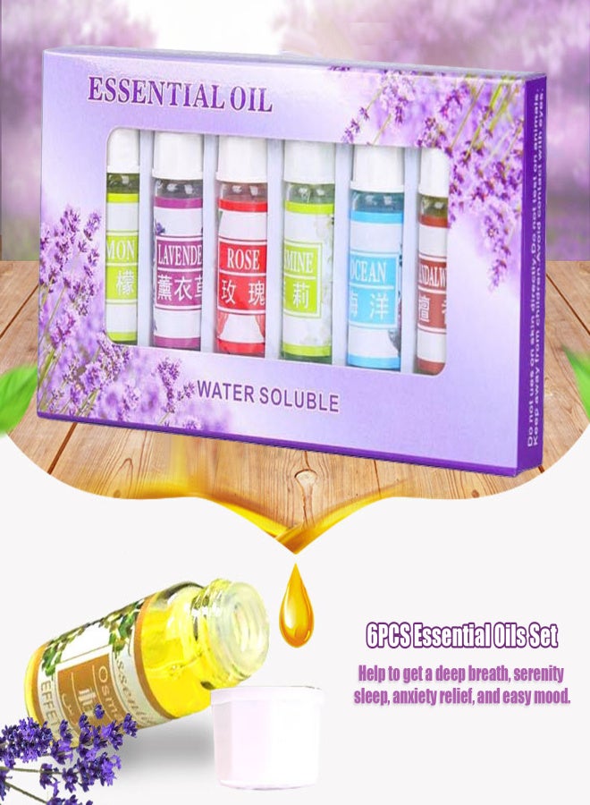 5ML 6PCS Water-soluble Essential Oils Set Pure Natural Aromatherapy Oil Aroma Essential Body Fragrance for Oil Diffuser Humidifier - Image 2