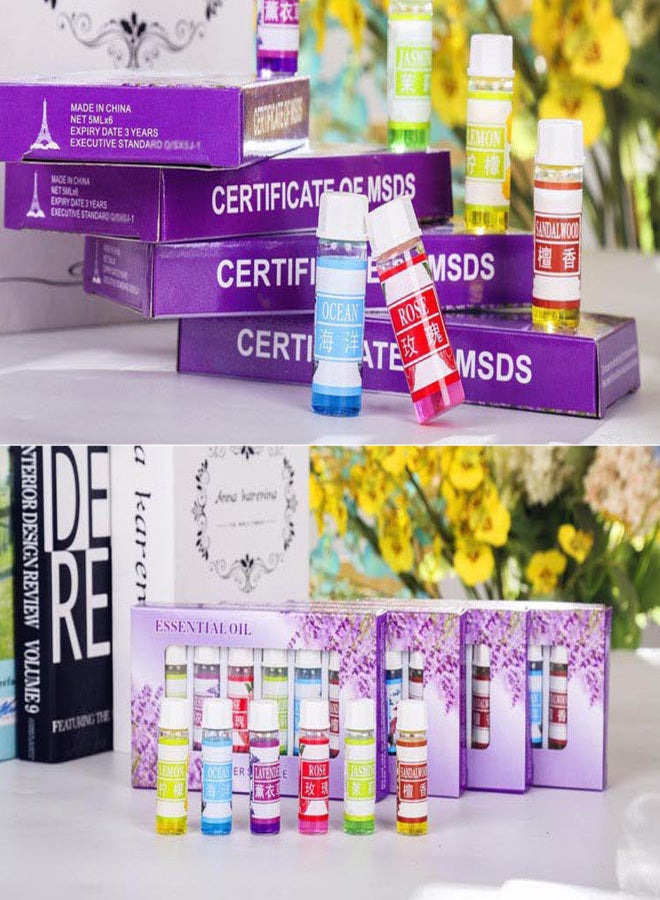 5ML 6PCS Water-soluble Essential Oils Set Pure Natural Aromatherapy Oil Aroma Essential Body Fragrance for Oil Diffuser Humidifier - Image 4