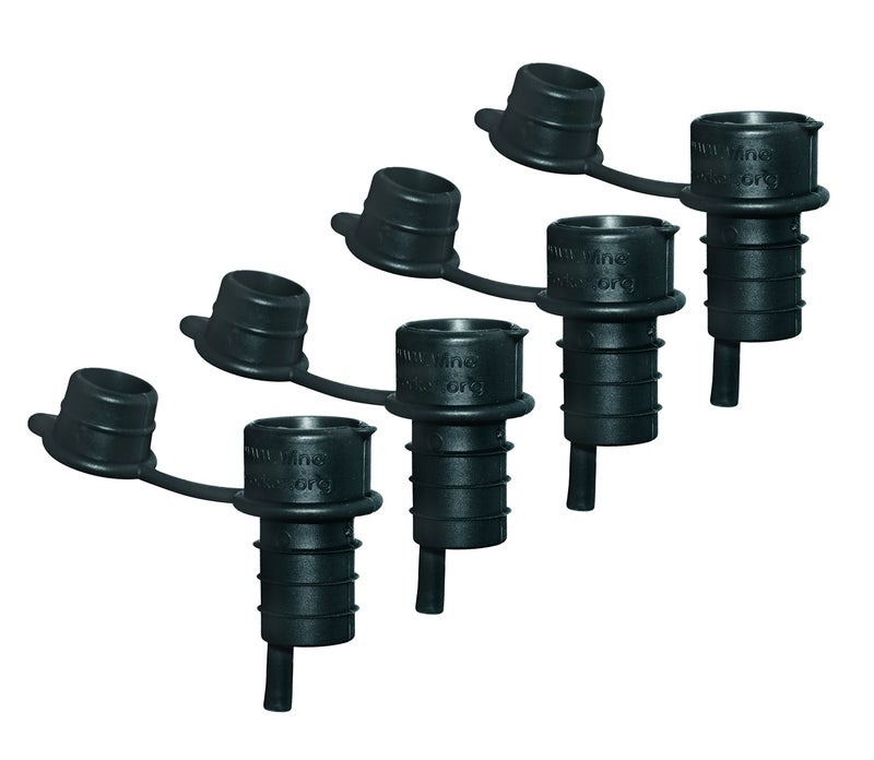 Haley's Corker Haley’s Corker Harold Import Co Wine Stopper Set of 4, Black - Image 1