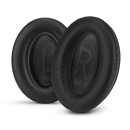 BRAINWAVZ Replacement Earpads for Bose QuietComfort 35 QC35 35 II QC35 ii Headphones With Memory Foam Leather Added Thickness for Better Comfort Noise Isolation - Image 1