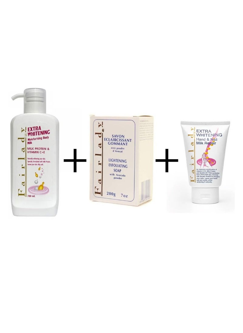 FAIRLADY - Skin care set FAIRLADY Lotion + soap + cream - Image 1
