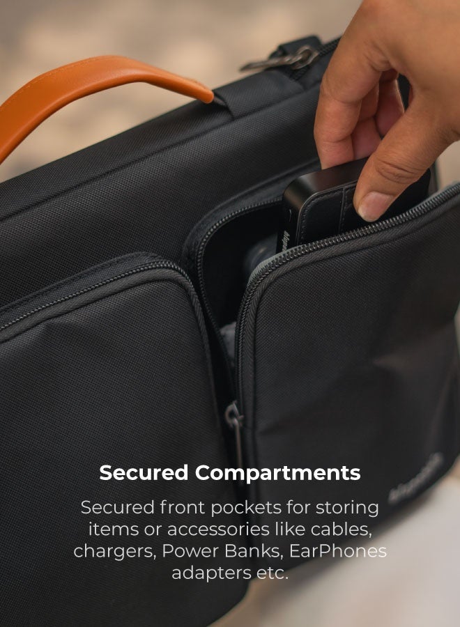 blupebble Urban 14-Inch Eco-Friendly Laptop Bag – Slim Water-Resistant Carry Case for MacBook Air/Pro 13" & 14", iPad Pro, Ultrabooks & Tablets - Image 3