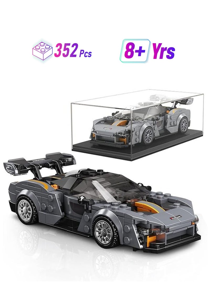 mould king Speed Champion Car Educational Building Sets with Display Case, 27008 Model Car Kits Cool Simulation Cockpit Car Building Blocks, Race Car Building Toys for Adults and Kids 8+(352PCS)  - Image 1