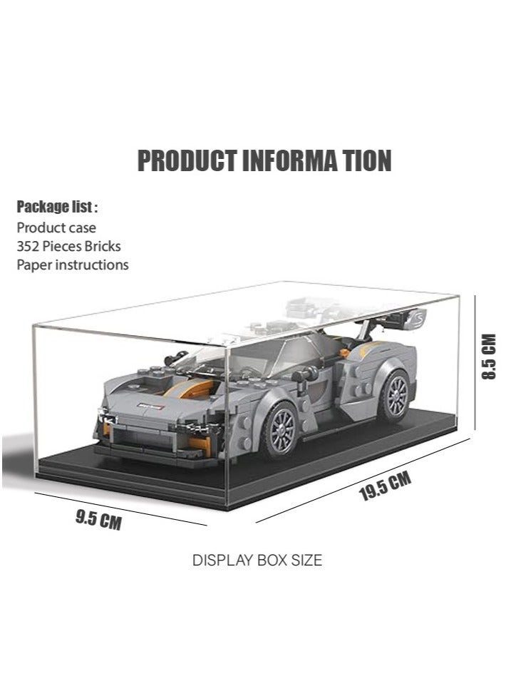 mould king Speed Champion Car Educational Building Sets with Display Case, 27008 Model Car Kits Cool Simulation Cockpit Car Building Blocks, Race Car Building Toys for Adults and Kids 8+(352PCS)  - Image 3