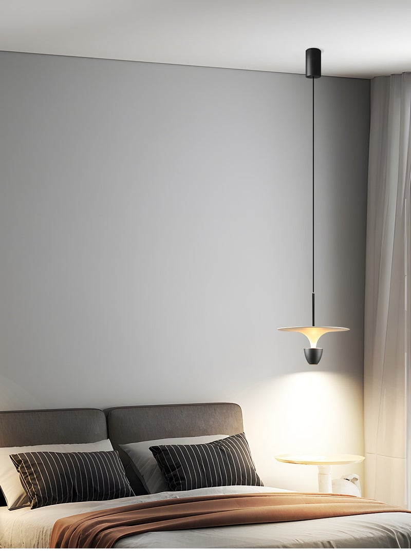 YATAI LIGHTING Modern LED Pendant Light, 10W Black Glass Hanging Lamp, Adjustable Height LED Pendant light, 4500K Warm White for Dining Table, Kitchen Island, and Bedroom  - Image 5