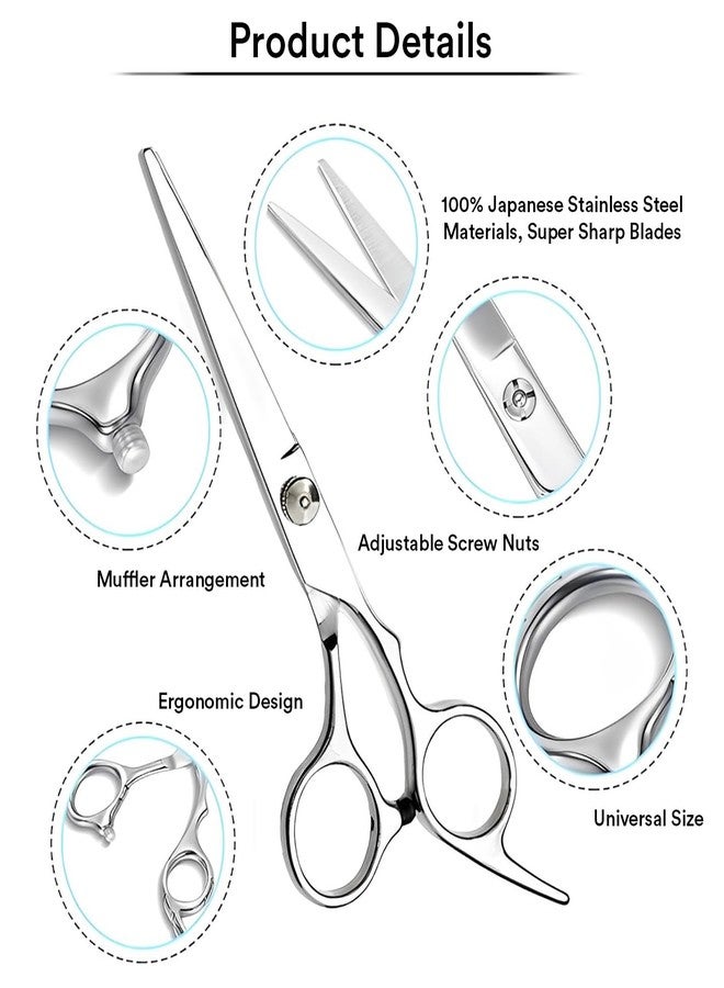 SYGA Hair Cutting Set Household Hairdressing Scissors for Hair Cutting, Bangs, Thinning, and Special Tooth Scissors Set (2Scissors+1Apron+2Comb+1Brush+1Case+2Clips+1Cloth) - Image 4