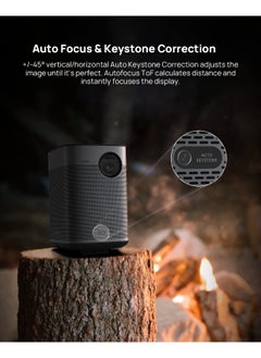 XGIMI Halo+ Full HD Long Throw Portable Projector, 700 ISO Lumens, Up to 200 Inch Screen Size, 2x 5W Harman/Kardon Speakers, Built-in 2.5Hrs Battery, for Home/Office/Camping/Travel - Space Grey  - Image 5