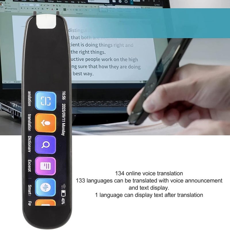 Dpofirs Intelligent Translation Pen with 2.99 Inch Touchscreen - Smart Multilingual Translator Device - Image 3