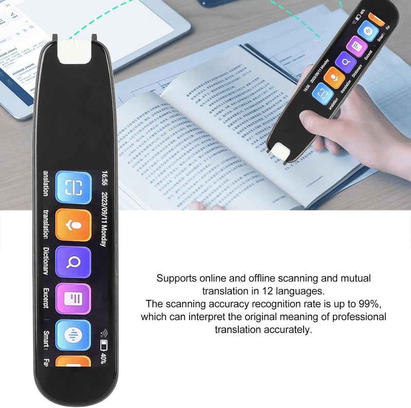 Dpofirs Intelligent Translation Pen with 2.99 Inch Touchscreen - Smart Multilingual Translator Device - Image 5
