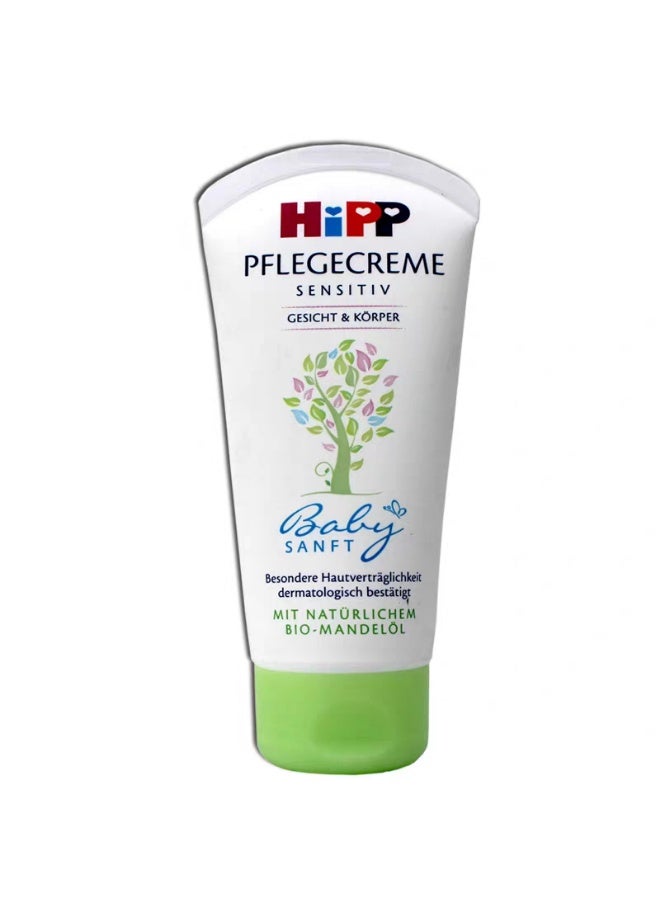 HiPP Germany Imported Baby Almond Oil Moisturizing Cream, Hypoallergenic Winter Nourishing Face & Body Lotion for Kids, 150ml (2 x 75ml) - Image 1
