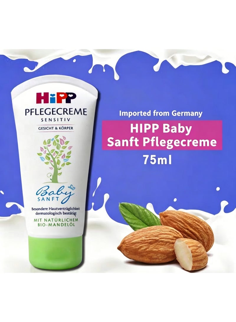 HiPP Germany Imported Baby Almond Oil Moisturizing Cream, Hypoallergenic Winter Nourishing Face & Body Lotion for Kids, 150ml (2 x 75ml) - Image 4