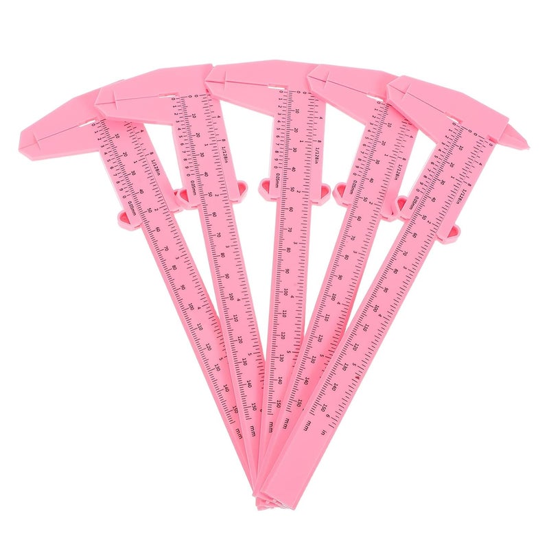 4 Pcs Plastic Vernier Calipers Mini Measuring Tools with Scale Markings 0-150mm for Students Laboratory Precision Measurement - Image 1