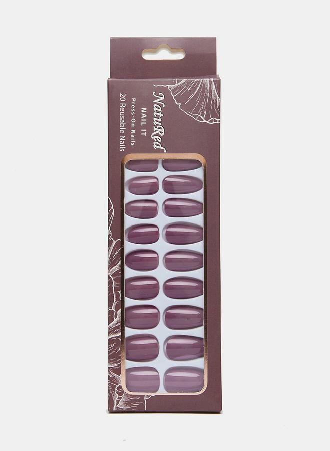 NatuRed Nail It Press-On Nails, Old Mauve