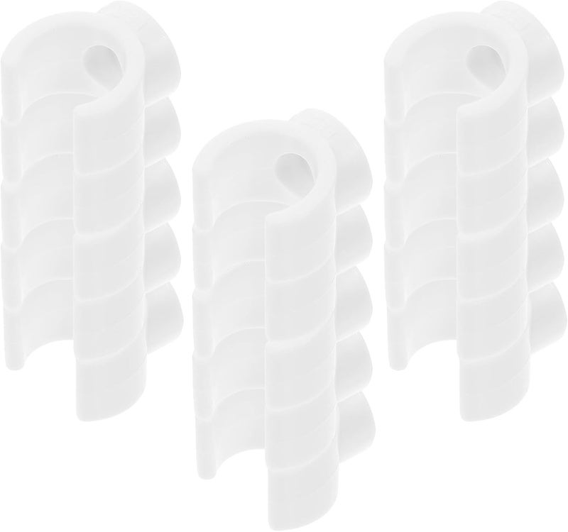 Kisangel 50pcs 16mm Pvc U-shaped Pipe Clamps Plastic Cable Fasteners for Water Gas Wire Pipes Support Mounting Clips for Residential and Commercial Plumbing - Image 1