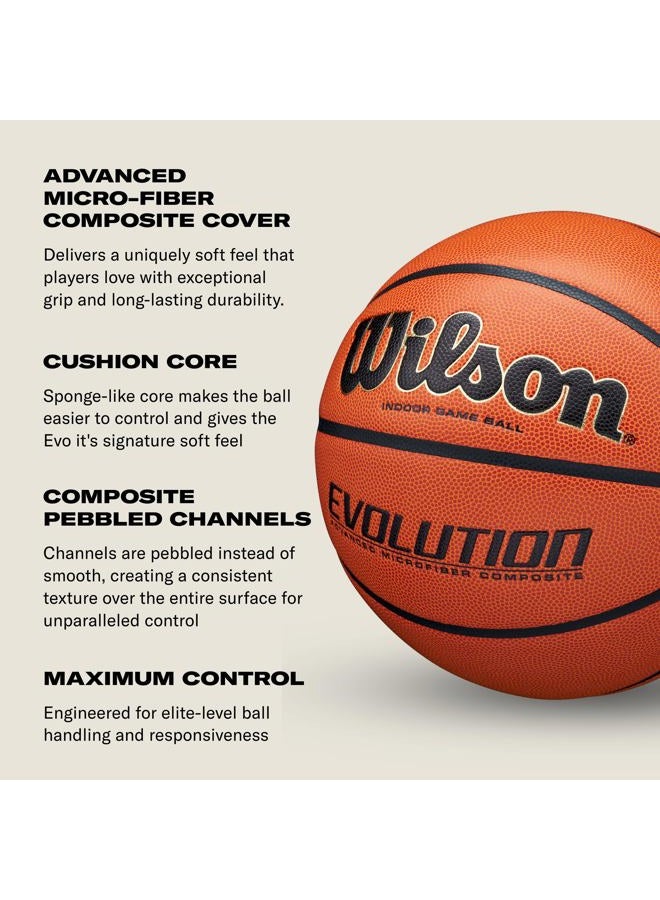 Wilson Evolution Game Basketball Intermediate - 28.5" Neutral - Image 5