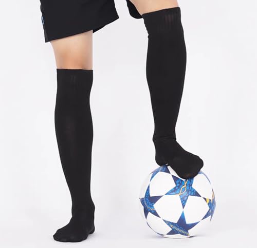 Sheliky Softball Socks Baseball Sock Knee High football Hockey Soccer Long Stocking Athletic Hose for Men Women Youth Team SportNew Black - Image 3