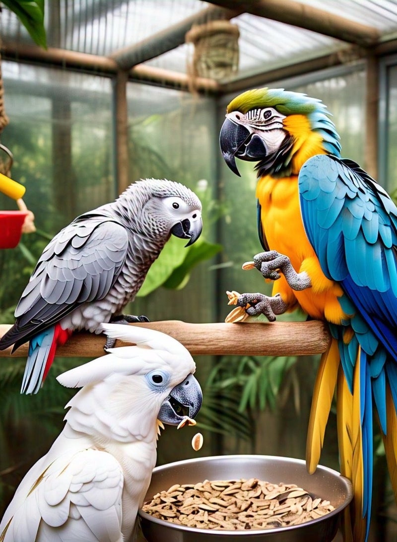 طعام طيور توكي للببغاوات – 650 جرام مزيج طبيعي وصحي من البذور الفاخرة، | طعام طيور يومي للببغاء الرمادي، المكاو، ببغاء الأمازون، طعام بذور الكوكاتو، طعام الباراكيت لجميع مراحل الحياة - Image 5