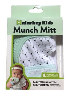 Malarkey Kids Munch Mitt Teething Mitt | Soft Silicone Baby Teething Glove | Adjustable Strap | Machine Washable | 3M+ | Product Dimensions: L 8 x B 2 x H 10.5 cm  - Image 2