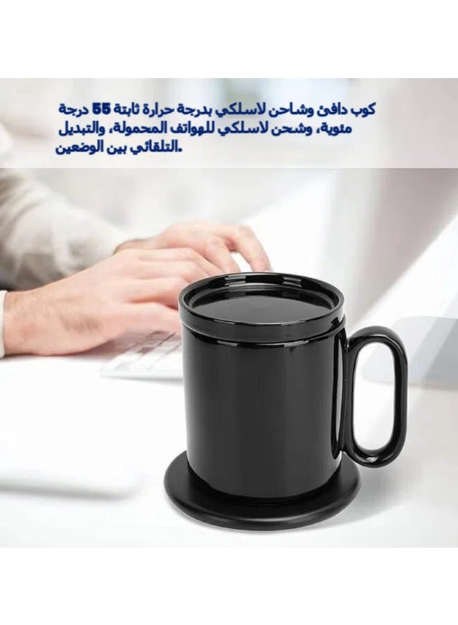 general Coffee Cup Warmer Set for Desktop - 350ml Smart USB Coffee Cup Warmer Wireless Charger (Qi standard up to 10W) for Apple and Android - Image 4