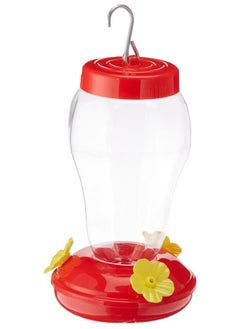 Simple Hummingbird Feeder with Hook, Red