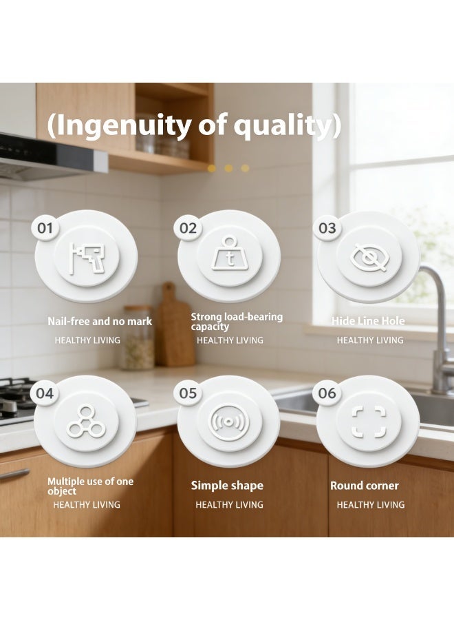 Closeli 3 Pack Camera Wall Mount Bracket, Floating Shelf Holder, Storage Shelf Bracket, Security Camera Base Stand, No Drill Wall Mount, Easy Installation, Compatible with Cameras, Baby Monitors and Speakers - Image 2